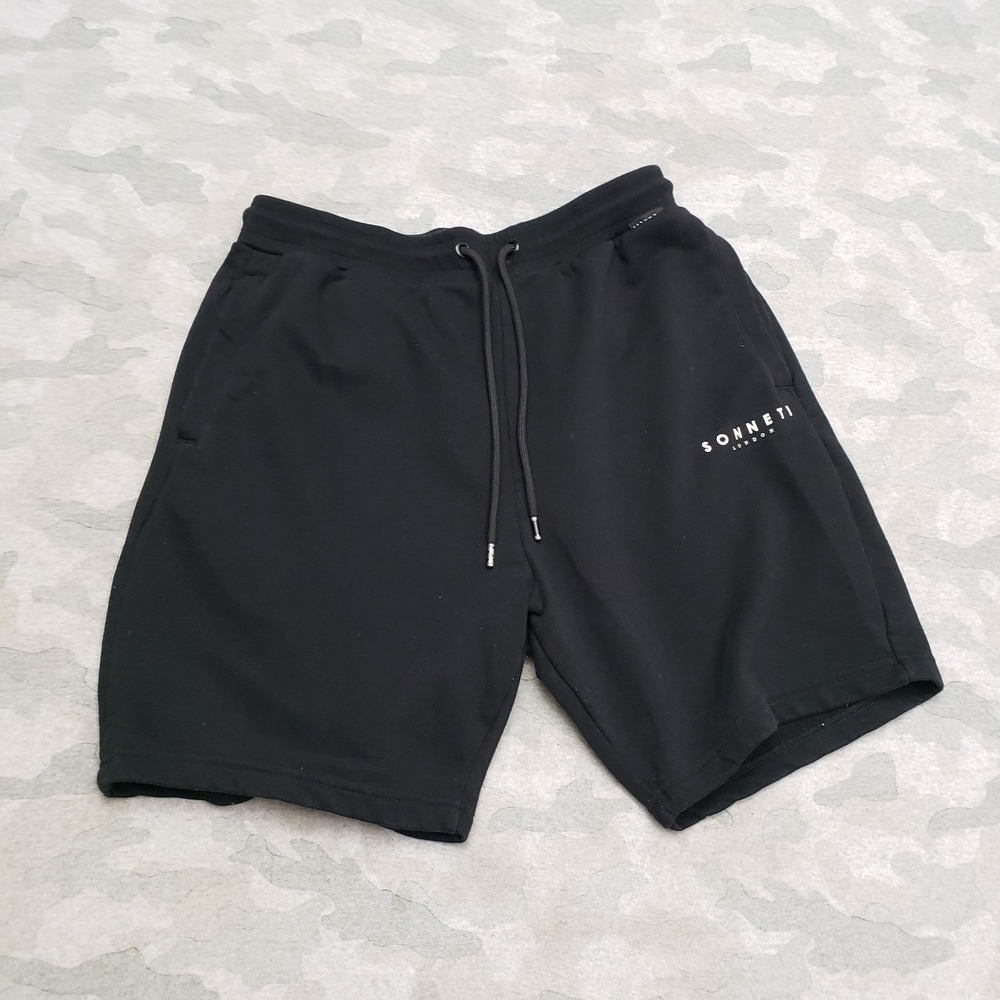 Sonneti London Shorts Mens 28 Black Drawstring Sweats
